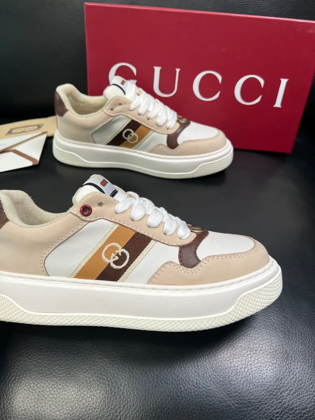 Men's shoes 💰780 Gucci high quality top crafts Gucci counter new original factory configuration, imported cowhide fabric from Italy, imported cowhide lining, breathable and comfortable, sole: original factory special supply original sole super comfortable, original factory and single goods, welcome to compare, code number 38-44 (customized 45)